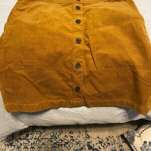 J. Crew Factory corduroy button front skirt